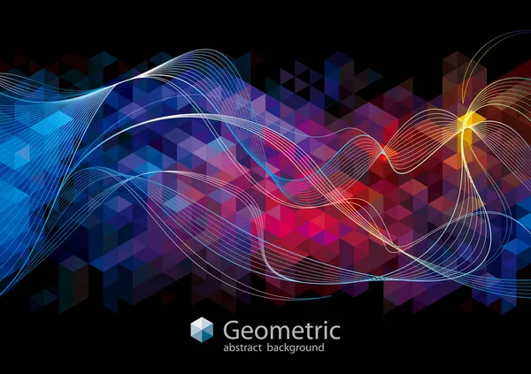 Geometric Pattern Wave Lines Abstract Modern Background Design Stock Illustration