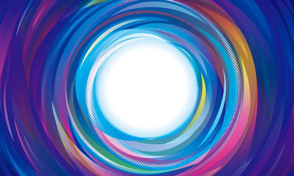 Colorful Swirl Circle Frame Abstract Background — Stock Vector