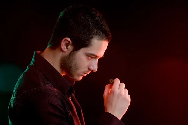 Men with cigar — Stock Photo, Image