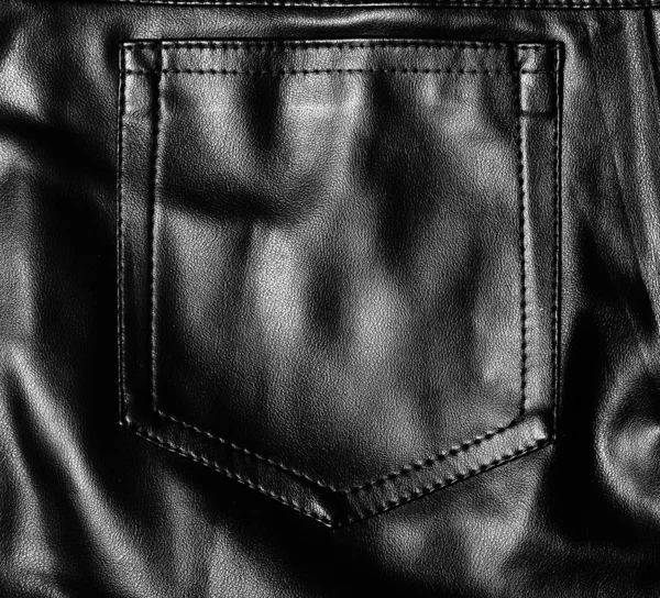 Bolsillo de cuero negro — Foto de Stock