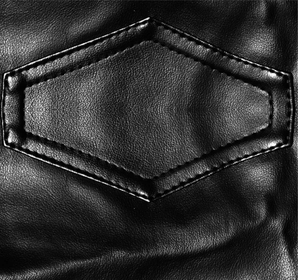 Texture cuir noir — Photo