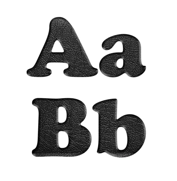 Läder alfabetet — Stockfoto