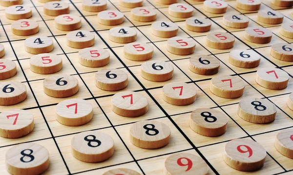 Wooden numbers — Stock Photo, Image