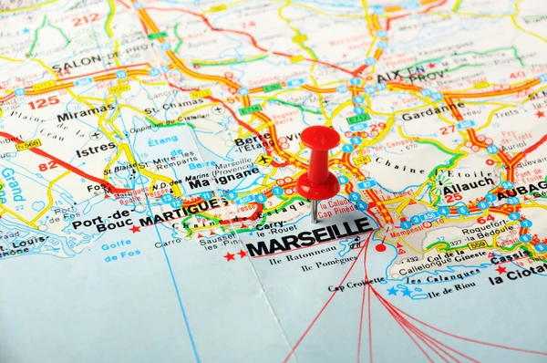 Marseille, Frankrijk-kaart — Stockfoto