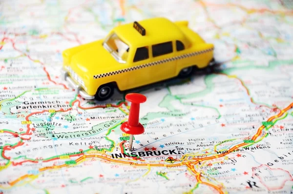 Salisburgo, austria mappa taxi — Foto Stock