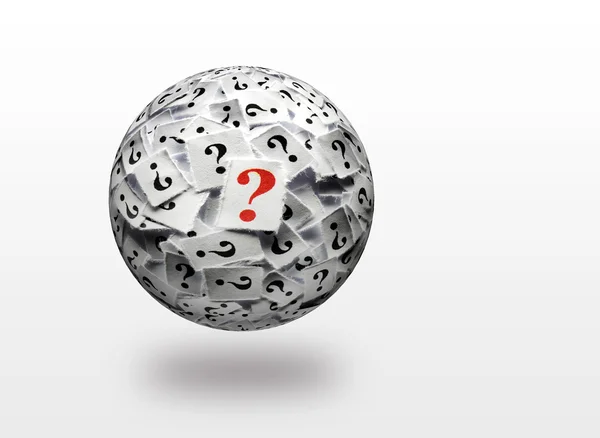 Question marks 3d ball — Stock Photo, Image