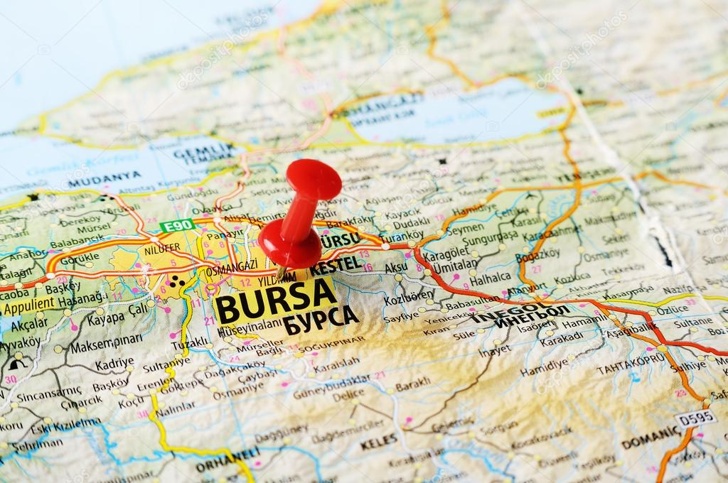 bursa karta Bursa, Turkiet karta — Stockfotografi © ivosar #50012131 bursa karta
