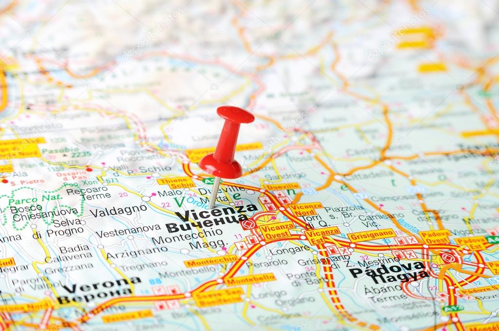 Vicenza Italy map — Stock Photo © ivosar #50183543