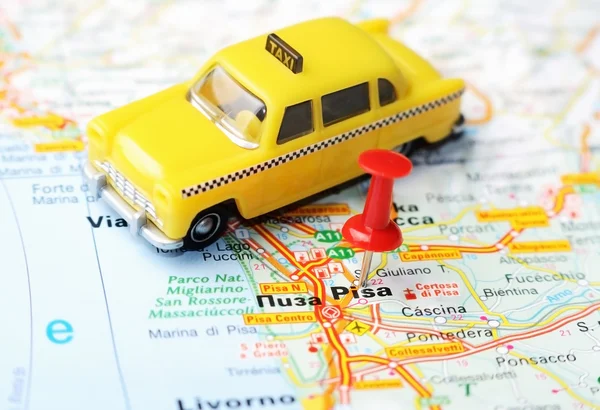 Pisa mappa taxi — Foto Stock