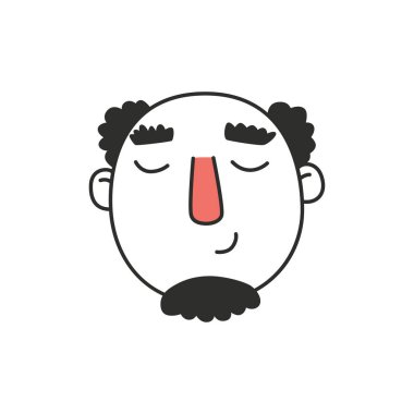 Sakallı, karalama tarzında bir adam..