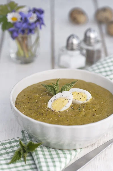 Nettle cream soup — Stock Image Nettle cream soup Royalty Free Stock Photos