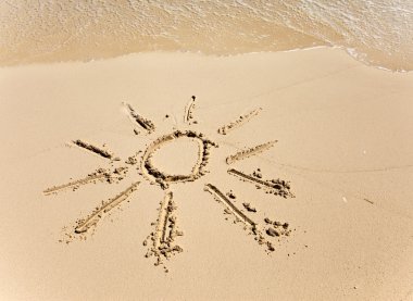 güneş - kum üzerindeki görüntüyü