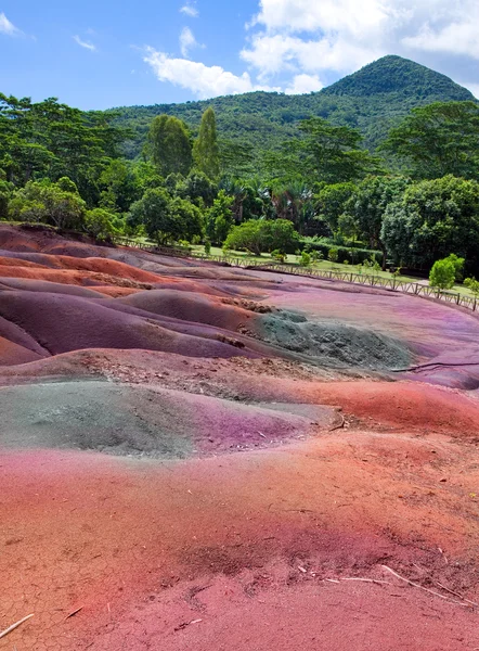 Chamarel. Mauritius. zeven-kleur landerijen. — Stockfoto