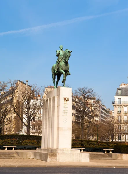 Ferdinand foch památník, trocadero, Paříž, Francie — Stock fotografie