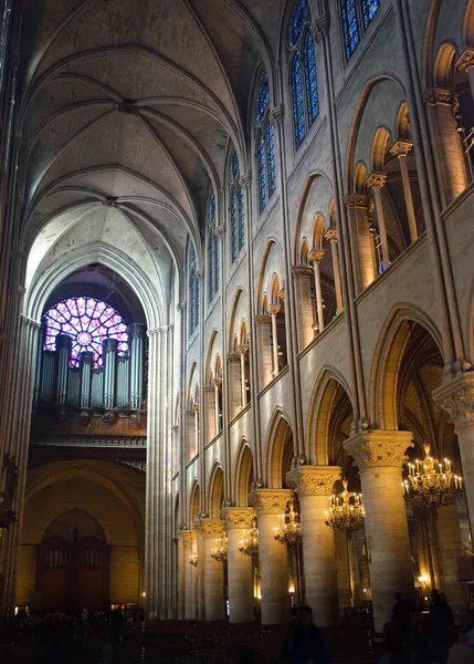 Wnętrza Notre Dame de Paris — Zdjęcie stockowe