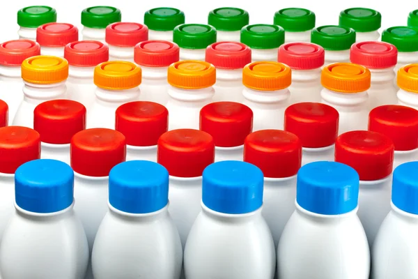 Yogurt bottles — Stock Photo, Image