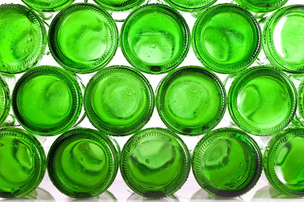 Bottoms of empty glass bottles Royalty Free Stock Images