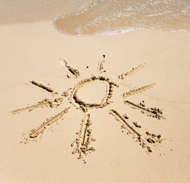 güneş - kum üzerindeki görüntüyü