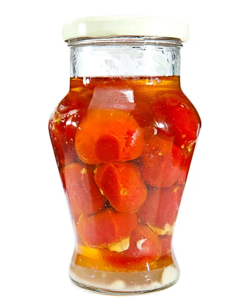 cam kavanozlarda konserve domates