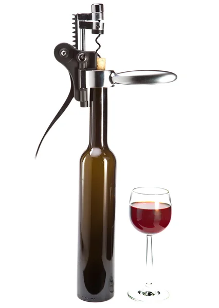 Abridor de saca-rolhas para garrafas de vinho — Fotografia de Stock