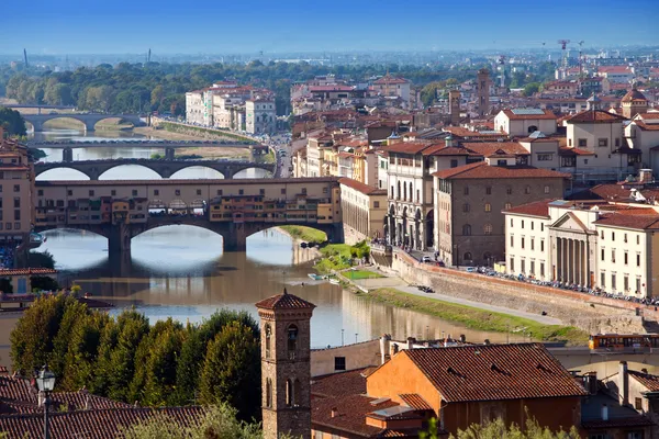 İtalya. Florence. Üst şehrin görünümü — Stok fotoğraf