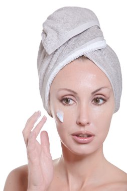 havlu güzel genç kadın