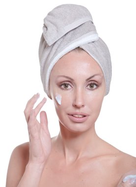 havlu güzel genç kadın