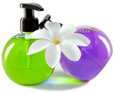 parlak renkli kozmetik küçük şişe Sabunluk ile