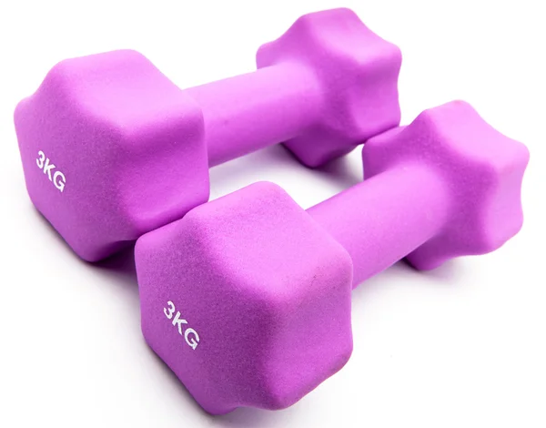 Dumbbells in a neoprene cover Stock Photo