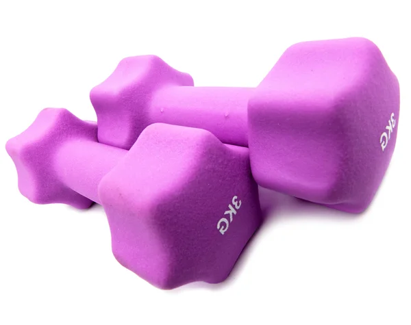 Dumbbells in a neoprene cover Royalty Free Stock Photos