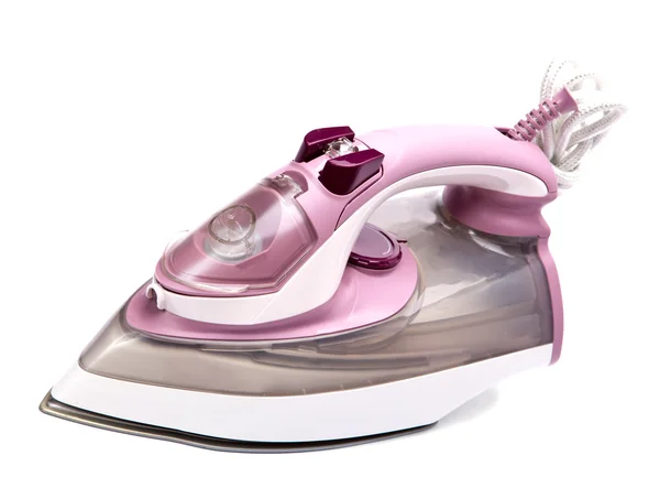 Modern new electric iron on white background — Stock Photo, Image