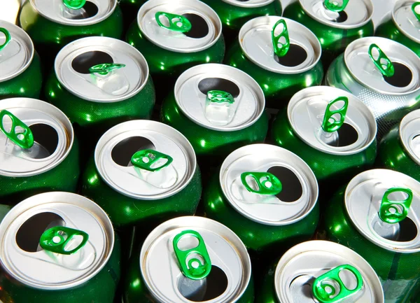 Aluminum beer cans — Stock Photo, Image