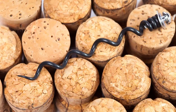 Stekkers voor wijnflessen van natuurkurk — Stockfoto