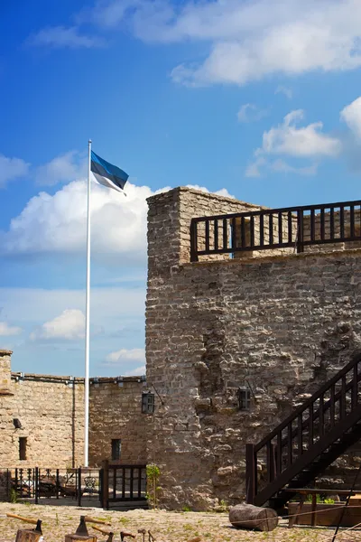 Estonia. Narva. Cetatea antică, la granița cu Rusia — Fotografie, imagine de stoc