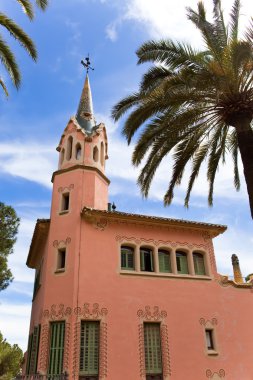 Gaudi'nin bina park guell, Barselona, İspanya