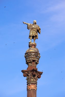 İspanya. Barselona. columbus Anıtı