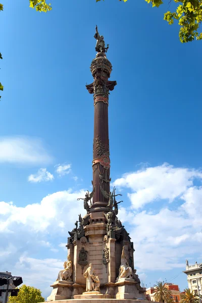 В Испании. Барселона. Памятник Колумбу — стоковое фото