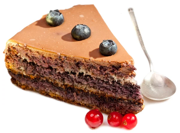 Çikolatalı meyveli kek — Stok fotoğraf