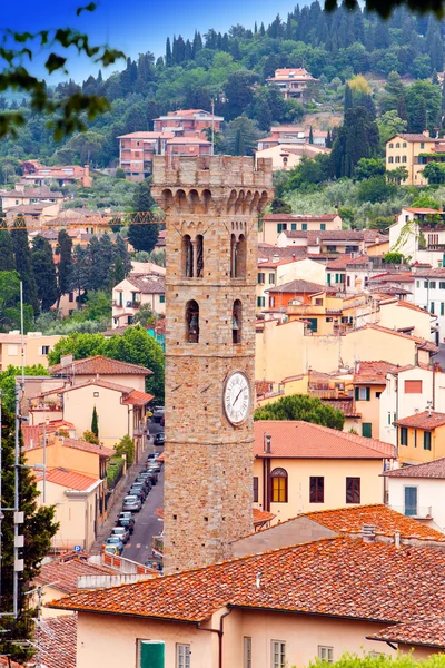 Věž s hodinami, Florencie (Itálie). — Stock fotografie