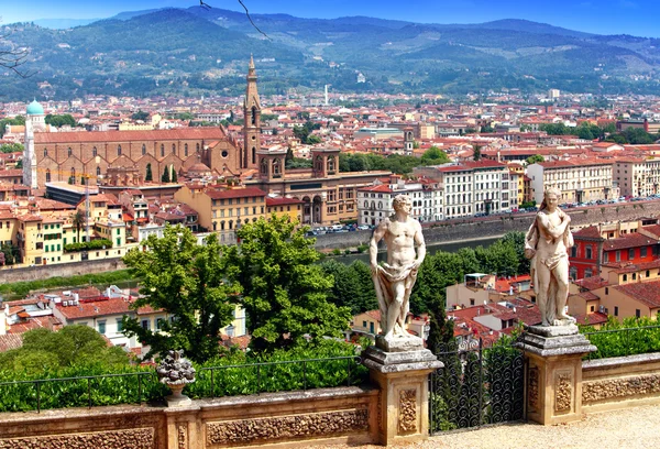 Italy. Florence. View of the city on top — Stock Photo, Image