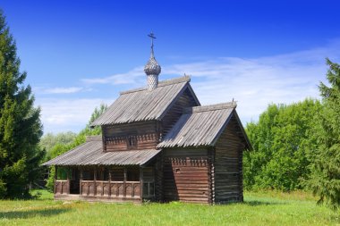 eski ahşap mimarisinin Açık Hava Müzesi. Rusya. vitoslavlitsy, büyük novgorod
