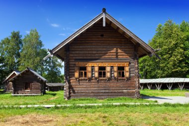 eski ahşap mimarisinin Açık Hava Müzesi. Rusya. vitoslavlitsy, büyük novgorod