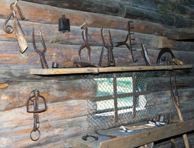 eski ahşap mimarisi, smithy iç açık hava Müzesi. vitoslavlitsy, büyük novgorod