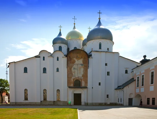 Svatý chrám Žofie v Kremlu, velký novgorod, Rusko — Stock fotografie