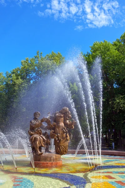 Great Novgorod. Russia. A fountain "Sadko" — Stock Photo, Image