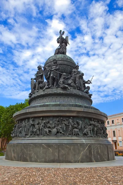 Rusia, Gran Nóvgorod. Monumento Milenio de Rusia — Foto de Stock