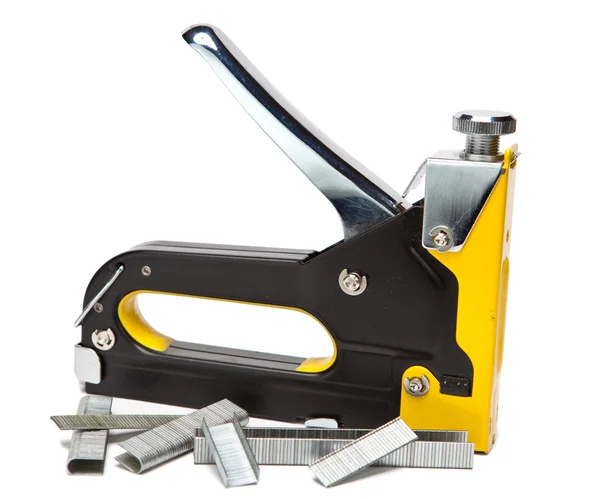 Metal stapler for repair work on the house — Stock Photo, Image