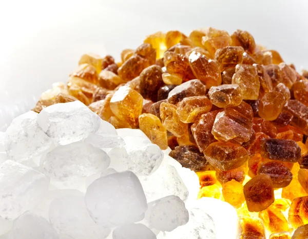White and brown candy sugar — Stock Photo, Image