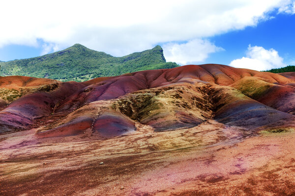 The most famous tourist place of Mauritius - earth of seven colors