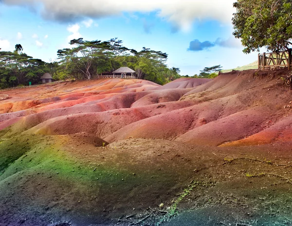 El lugar turístico más famoso de Mauricio - tierra de siete colores —  Fotos de Stock